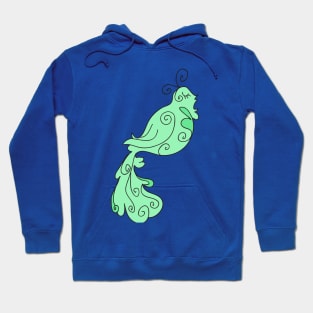 Fancy Green Bird Hoodie